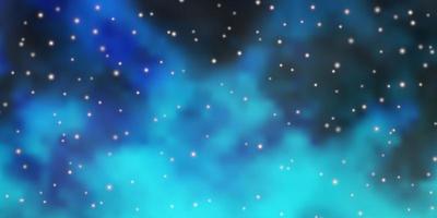 Light BLUE vector background with small and big stars.