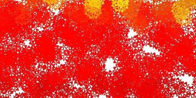 Light Orange vector backdrop with xmas snowflakes.