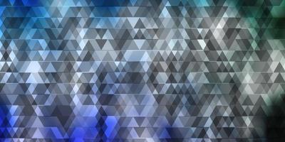 textura de vector azul claro con líneas, triángulos.