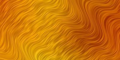 textura de vector naranja claro con curvas.