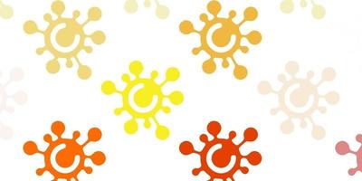 Light Orange vector template with flu signs.