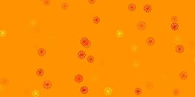 Light Orange vector natural layout with flowers.