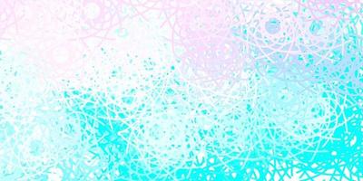 Light Pink, Blue vector texture with memphis shapes.