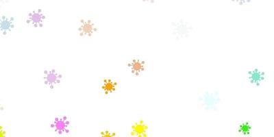 Light multicolor vector background with covid-19 symbols.