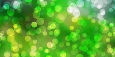 Light Green, Yellow vector layout with circle shapes.