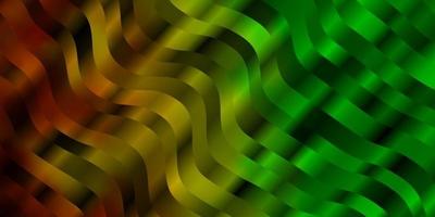 Light Green, Yellow vector background with lines.