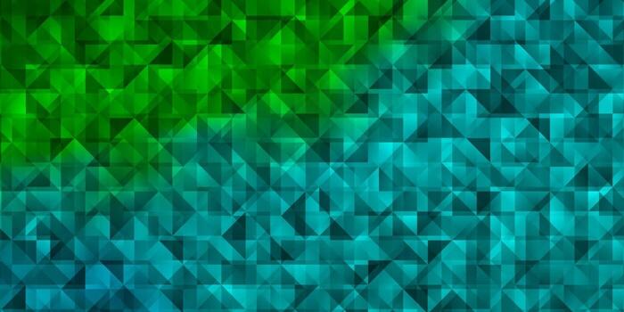 textura de vector azul claro, verde con estilo triangular.
