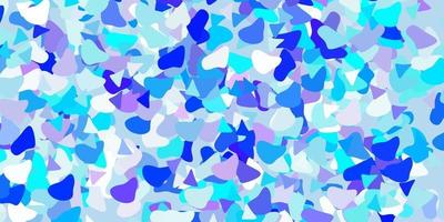 Light pink, blue vector texture with memphis shapes.