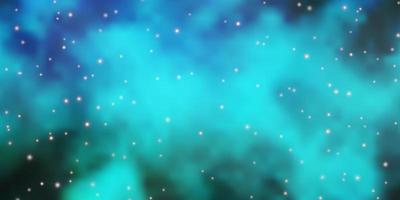 Light BLUE vector background with small and big stars.