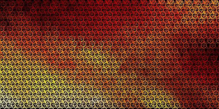 Dark Orange vector pattern with magic elements.