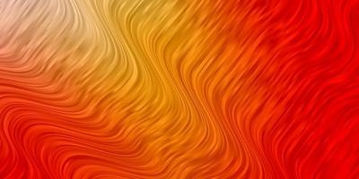 Light Orange vector pattern with curved lines.