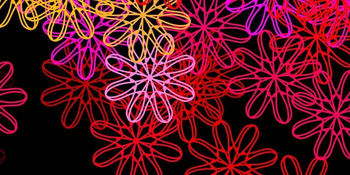 Dark Pink, Yellow vector background with random forms.