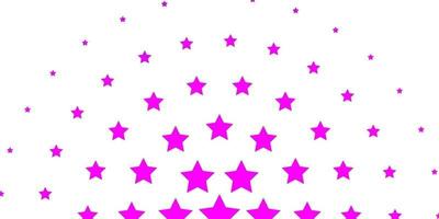 textura de vector de color rosa claro con hermosas estrellas.