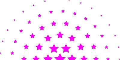 Light Pink vector texture with beautiful stars.