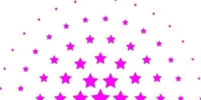 Light Pink vector texture with beautiful stars.