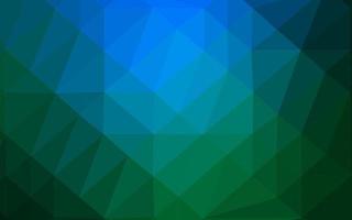 Dark Blue, Green vector shining triangular pattern.