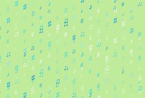 Light Blue, Yellow vector pattern with music elements.