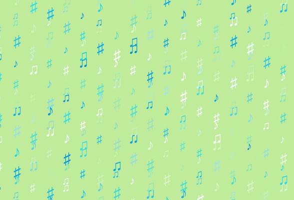 Light Blue, Yellow vector pattern with music elements.