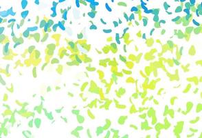 Light Blue, Yellow vector pattern with chaotic shapes.