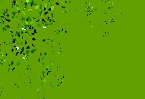 plantilla de vector verde claro con formas de memphis.