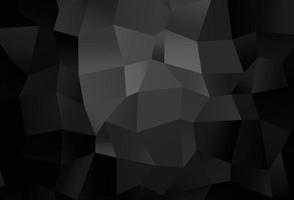 Dark Black vector abstract mosaic background.