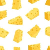 Cheese seamless pattern vector