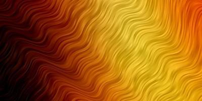 Light Orange vector background with bent lines.