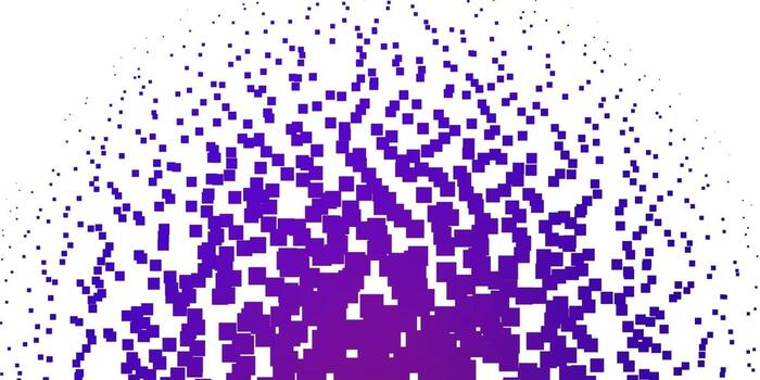 textura de vector púrpura claro en estilo rectangular.