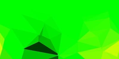 Light green, yellow vector abstract triangle pattern.