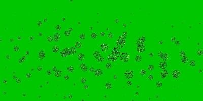 Light Green, Yellow vector texture with bright snowflakes.