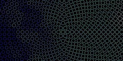 Dark BLUE vector texture with circles.