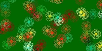 Light Multicolor vector doodle background with flowers.