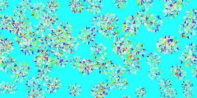 Light Multicolor vector template with ice snowflakes.