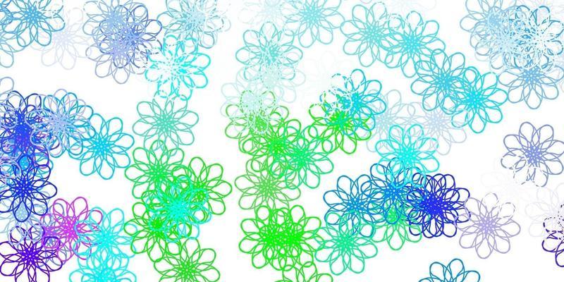 Light Multicolor vector natural backdrop with flowers.