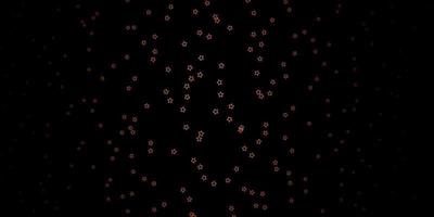 Dark Red vector background with small and big stars.