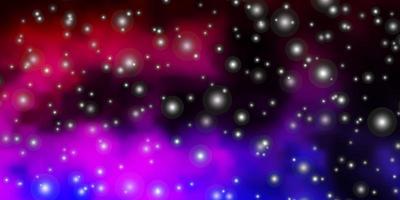 diseño vectorial de color púrpura oscuro, rosa con estrellas brillantes. vector