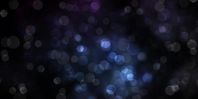 Dark BLUE vector background with spots.