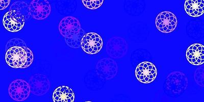 Light Pink, Blue vector background with spots.