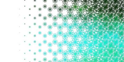 Light Green vector pattern with curved lines.