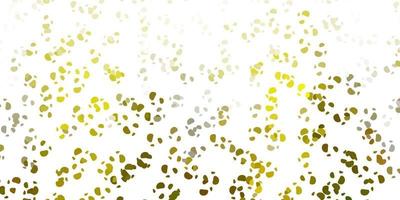 Light green, yellow vector texture with memphis shapes.
