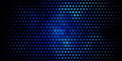 Dark BLUE vector background with circles.