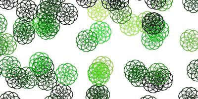 Light Green, Yellow vector texture with memphis shapes.