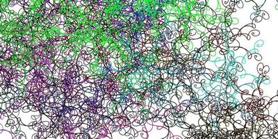 Light Multicolor vector template with curves.