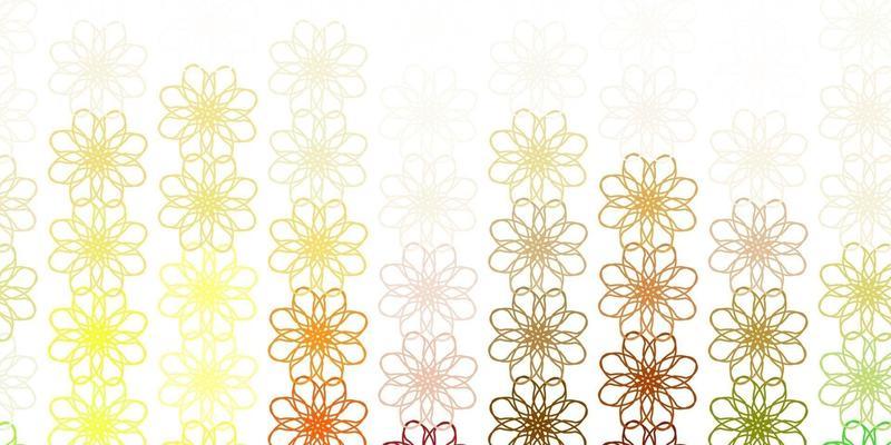 Light Green, Yellow vector natural backdrop with flowers.