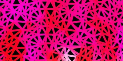 Light pink vector abstract triangle background.