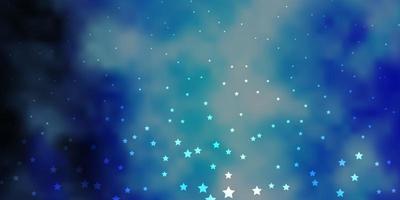 Dark BLUE vector texture with beautiful stars.