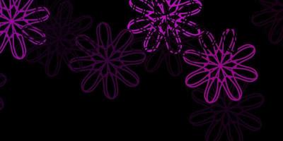 Dark Purple vector pattern with abstract shapes.