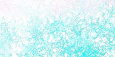 Light Pink, Blue vector background with bent lines.