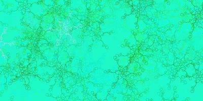 Light Green vector pattern with curves.