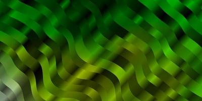 Light Green vector background with bent lines.